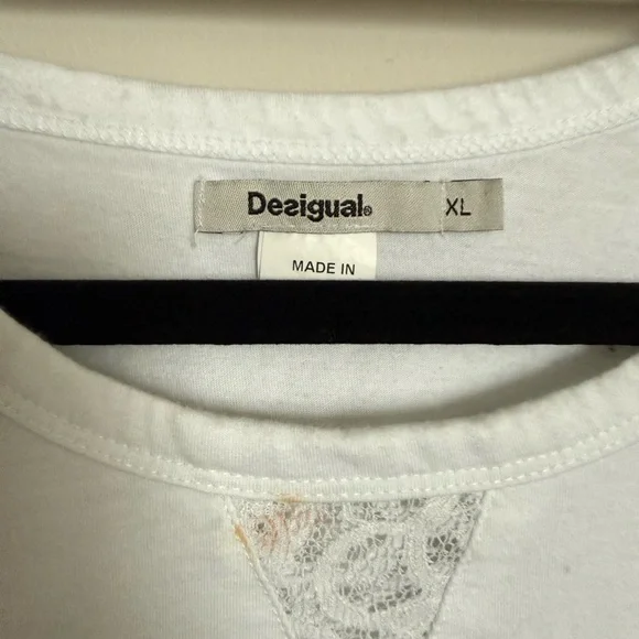 Desigual Atypical Graphic Sleeveless Tee XL Boho Art Top - Picture 4 of 8